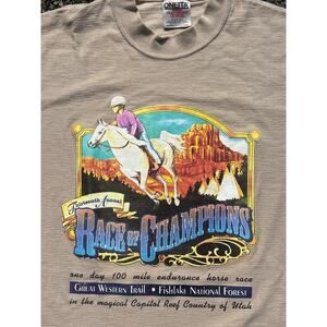 Vtg 90s Race of Champions Horse Race endurance 100 mile Utah single stitch shirt